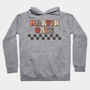 Marvin Gaye Checkered Retro Groovy Style Hoodie